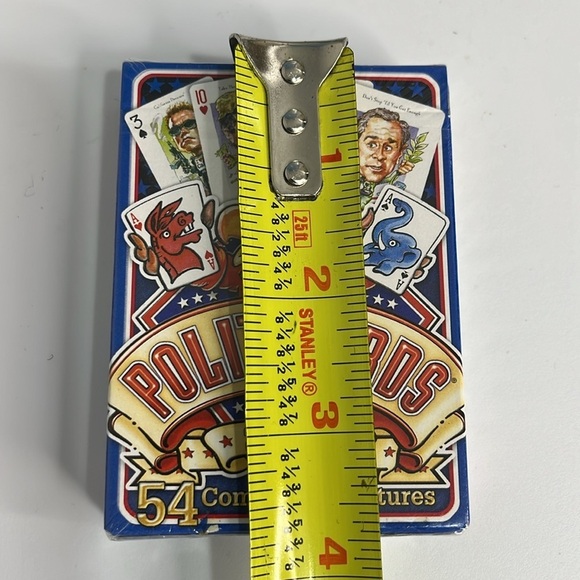 Sealed New Vintage 2004 Politicards Comic Caricatures Playing Cards Blue Set - Picture 8 of 10